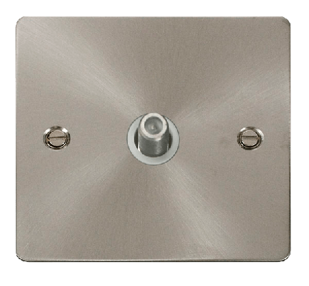 Click Define Brushed Steel Non-Isolated Satellite Point FPBS156WH