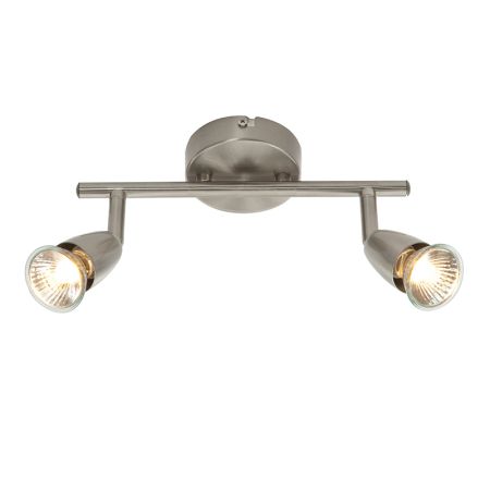 Saxby Lighting Amalfi 2 Light Spotlight Bar Satin Nickel | G2521313