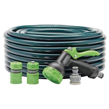 Draper Garden Hose and Spray Gun Kit 12mm Bore 30m | GH2/GW16
