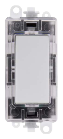 Click Grid Pro 20AX 1 Way Blue Illuminated White Switch Locator Module | GM2001BTPW