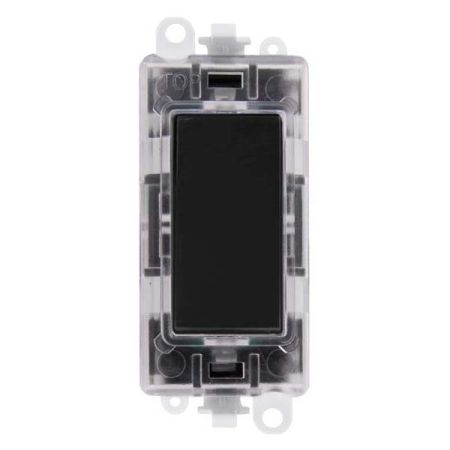 Click Grid Pro 20AX 2 Way Blue Illuminated Black Switch Locator Module | GM2002BTBK