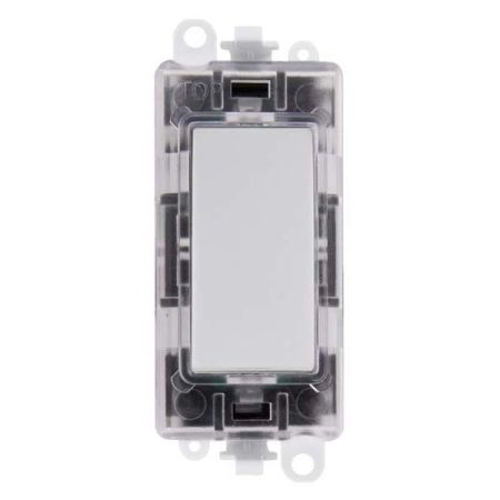 Click Grid Pro 20AX 2 Way Blue Illuminated White Switch Locator Module | GM2002BTPW