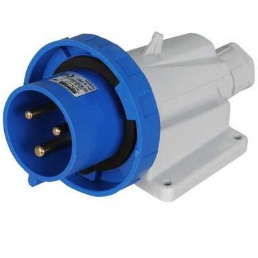 Gewiss 16A 2P+E 230V Angled Appliance Inlet IP44 | GW60404