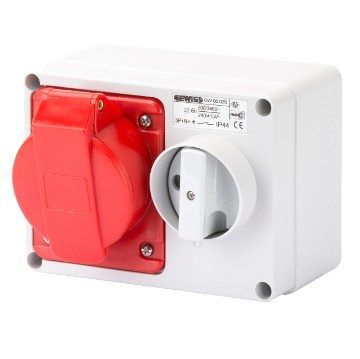 Gewiss GW66019 32A 3P+E (4 Pin) 415v IP44 Switched Interlock