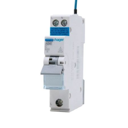 Hager ADC910R 10 Amp Bi-directional C-Curve Type A 6kA RCBO