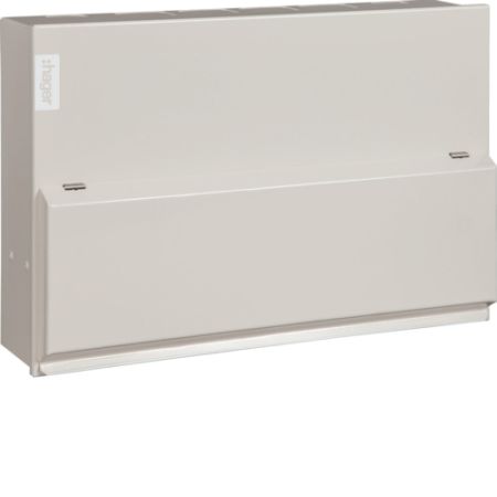 Hager Design 10 Metal 10 Way Consumer Unit & 100A Switch Incomer VML110