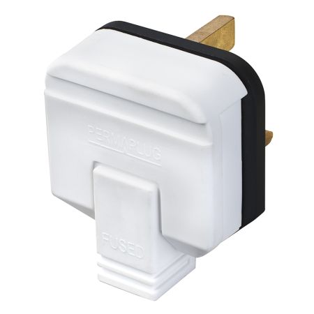 Masterplug Permaplug Heavy Duty Rewireable Plug White | HDPT13W