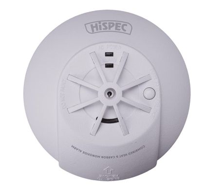 Hispec RF COMBi Mains Heat & CO2 Detector 10yr Lithium Battery | HSSA/HCO/RF10-PRO