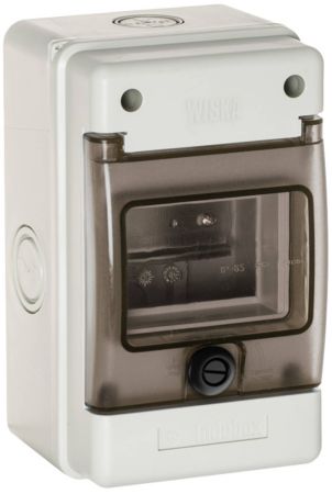 Wiska INDUBOX 1304R/W 4 Way Weathertight Enclosure IP65 c/w Din Rail