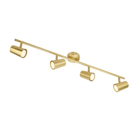 Inlight Harvey 4 Light GU10 Spotlight Bar Satin Brass | INL-31723-SBRS