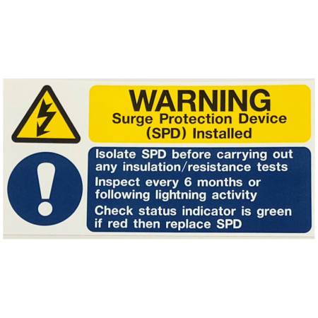 Industrial Signs Warning Surge Protection Device 100 x 50mm Labels | IS10710SA