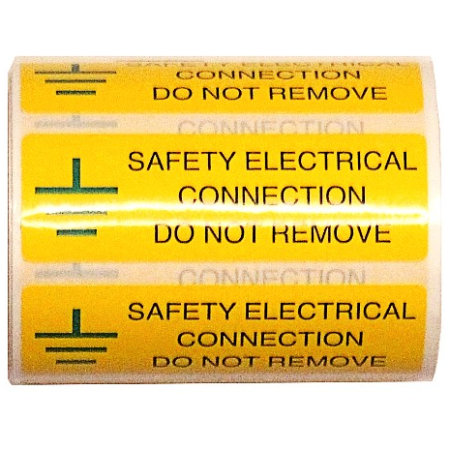 Industrial Signs Safety Electrical Connection 75 x 25mm Self Adhesive Labels | IS64250R