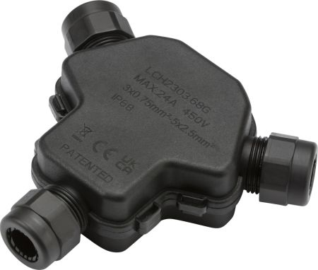Knightsbridge IP68 3 Way Weatherproof Gel Junction Box | JB0014