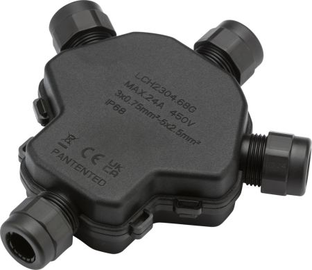 Knightsbridge IP68 4 Way Weatherproof Gel Junction Box | JB0015