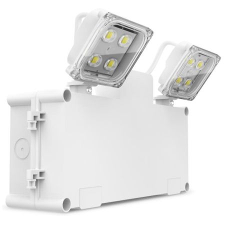 Kosnic Orda 3W Twin-Spot Emergency IP65 non-maintained Self-test White | KEML03TS3/S-WHT