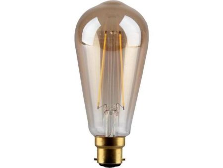 Kosnic Lamps 4w Decorative LED Filament Gold ST64 Lamp BC/B22 | KFLM04ST64B22-GLD
