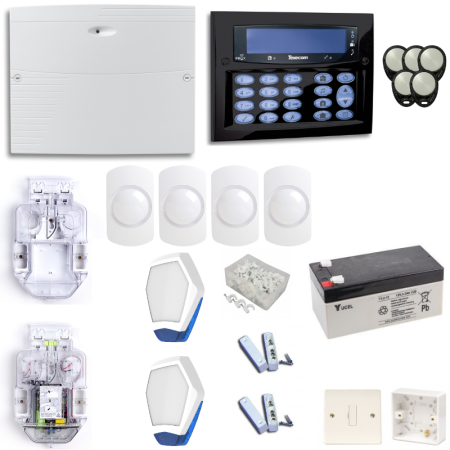 Texecom Premier Elite Burglar Alarm System With Diamond Black Surface Mount Keypad | KIT10-DBD0130