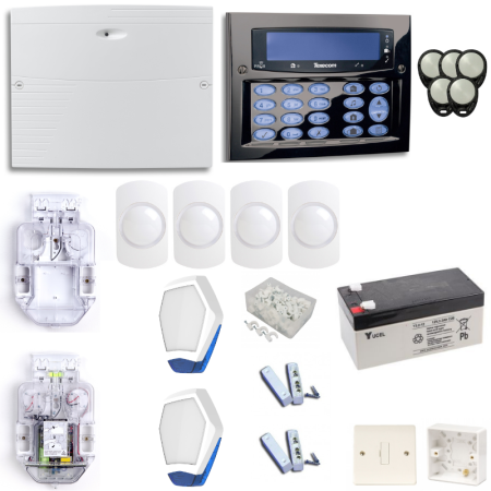 Texecom Premier Elite Burglar Alarm System With Gunmetal Surface Mount Keypad | KIT10-DBD0131