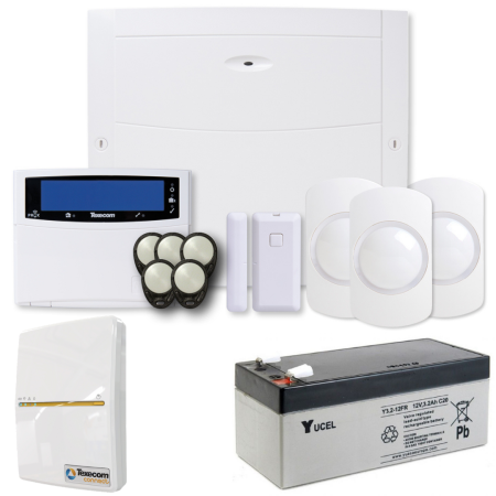 Texecom Ricochet Premier Elite 64W Wireless Alarm Kit & SmartCom | KIT-1001-WIFI