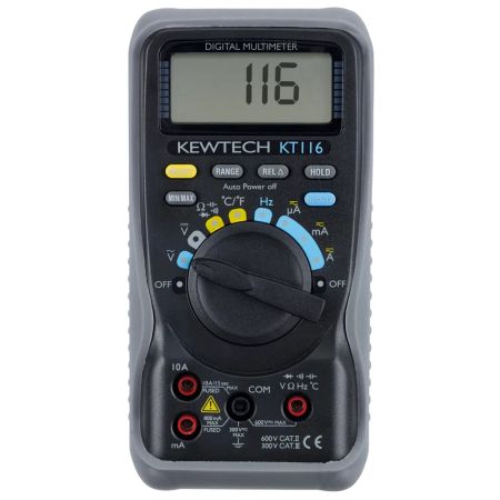 Kewtech AC/DC Digital Multimeter with Temperature Measurement | KT116