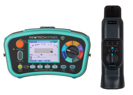 Kewtech KT66EVA Multifunction Tester & KEWEVA EV Charge Point Testing Kit