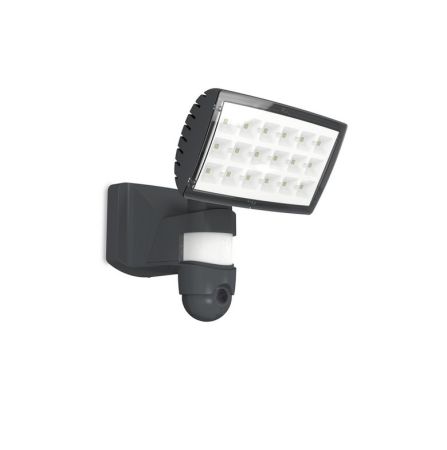 Lutec Peri 25W LED Floodlight With PIR Sensor and HD Wi-Fi Camera Grey
