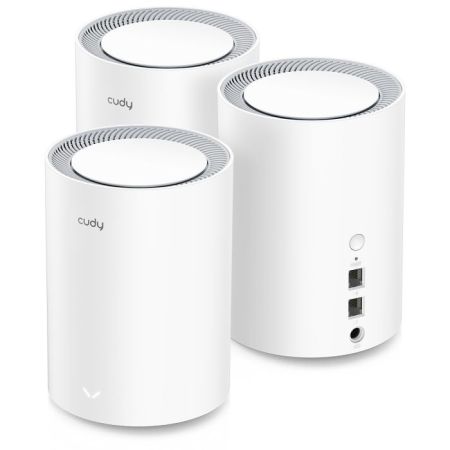 Cudy M1800 AX1800 Wi-Fi 6 Mesh Dual Band Router (3-Pack) | CUD-M1800-3PACK