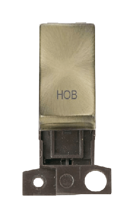 Click MiniGrid MD018ABHB Antique Brass 13A Double Pole Hob Switch Module