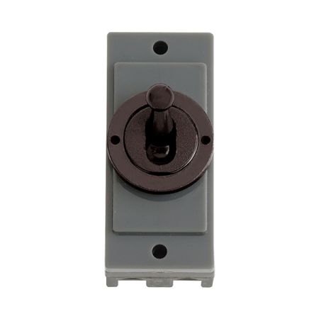 Click MiniGrid MD9125MB 10AX Intermediate Matt Black Toggle Switch Module