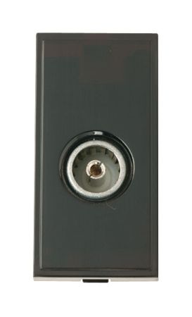 Click New Media Single Female Coaxial TV Socket Black MM410BK