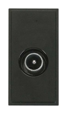 Click New Media Single Male IEC Coaxial FM Socket Black MM415BK