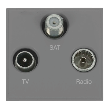 Click New Media Triplexed TV, Radio & Satellite Module Grey | MM430GY
