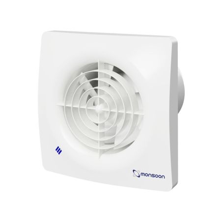 Monsoon EngergySaving Zone 1 4-Inch PIR Sensor Quiet Extractor Fan | MONS100PIRA