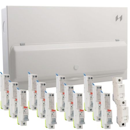 Navitas N20MXLOAD Main Switch 22-Way SPD Fully Loaded RCBO Consumer Unit 100A MS