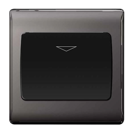 BG Nexus Metal Black Nickel 16A Hotel Key Card Switch Grey Insert | NBNKYCSB