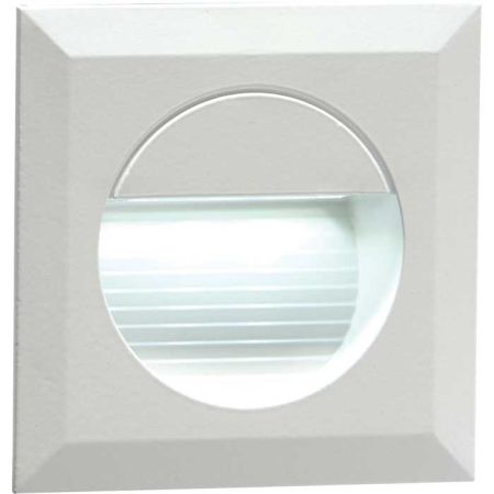 Knightsbridge 230V Recessed IP54 Square LED Guide Light White NH019W