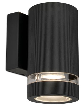 Kosnic Lighting Ocala Single Down GU10 Wall Black | OCAD-BLK