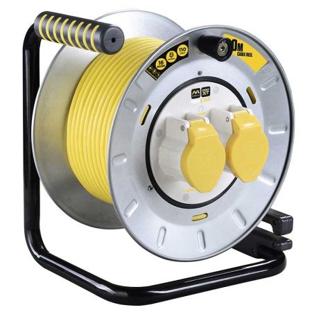 Masterplug Pro-XT 30M 110V Metal Open Reel Extension Reel | OTMU30162LV