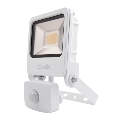 Ovia Pathfinder 20W LED IP44 PIR Floodlight 4000k White | OV10120WHCWPIR
