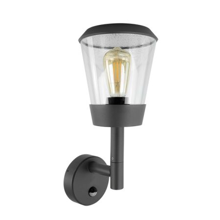 Ovia Eden Circular Wall Light E27 with PIR Grey | OV209127GYPIR