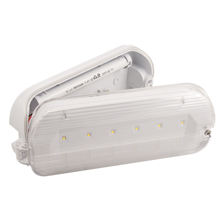Ovia Inceptor Hulke 3W Emergency IP65 LED Hinged Bulkhead IP65 Hinged | OVEM2311