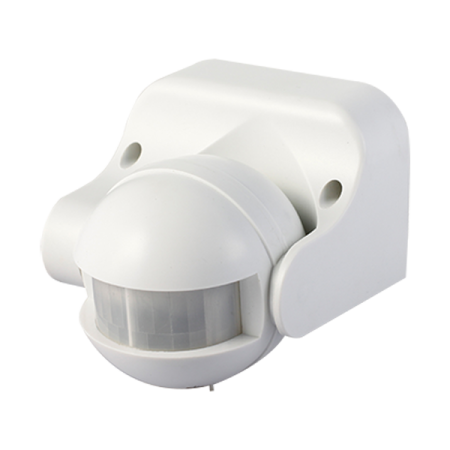 Ovia Lighting White Wall Mounted Tiltable 180 Degree PIR Sensor IP44 | OVPIR001WH