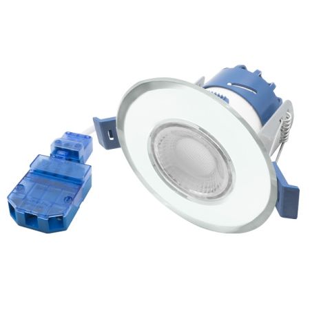 Ovia Inceptor Milli 4W / 6.4W LED Fire Rated Tri-Colour Dimmable Downlight Chrome | OXM-CH