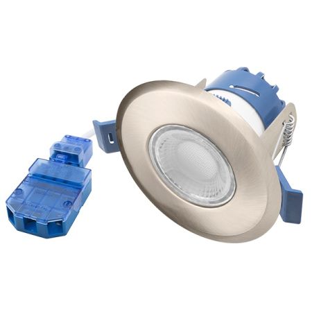 Ovia Inceptor Milli 4W / 6.4W LED Fire Rated Tri-Colour Dimmable Downlight Satin Chrome | OXM-SC
