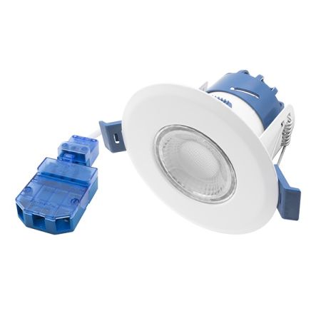 Ovia Inceptor Milli 4W / 6.4W LED Fire Rated Tri-Colour Dimmable Downlight White | OXM-W