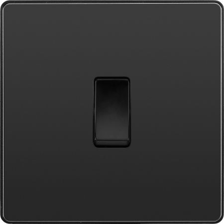 BG Evolve Black Chrome 1G 2-Way 20 Amp Light Switch | PCDBC12B
