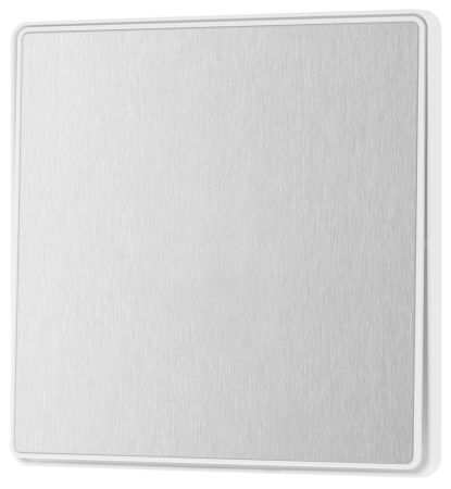 BG Evolve Brushed Steel Intermediate 20A Edge to Edge Rocker Light Switch | PCDBS13EW