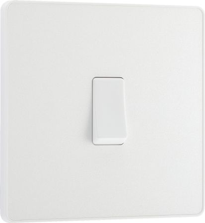 BG Evolve Pearlescent White Single Light Switch 20A 16AX 2 Way | PCDCL12W