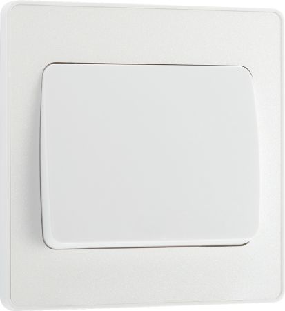 BG Evolve 1 Gang 2 Way Light Switch (Wide Rocker) Pearlescent White | PCDCL12WW