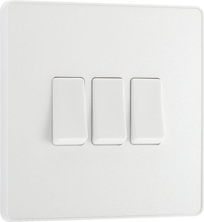 BG Evolve 3 Gang 2 Way Light Switch Pearlescent White | PCDCL43W